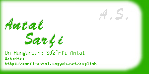 antal sarfi business card